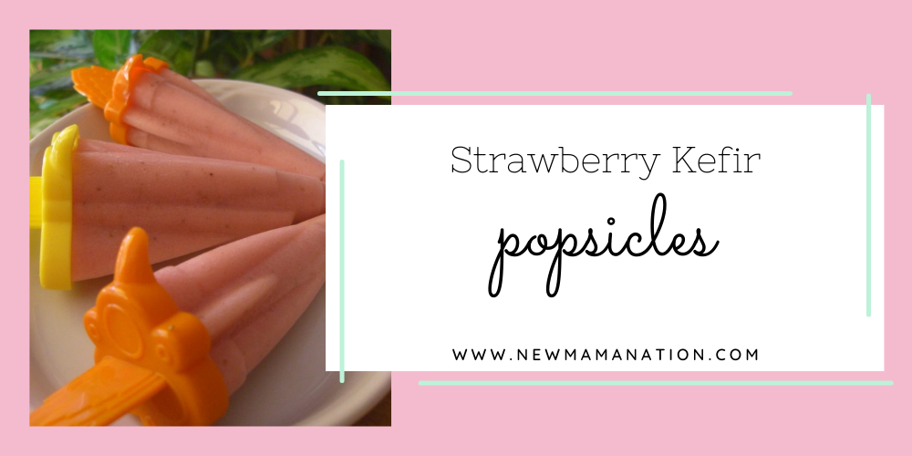 Strawberry Kefir Popsicles