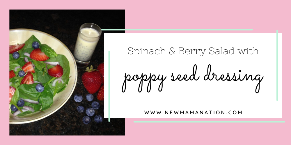 Spinach & Berry Salad with Poppy Seed Dressing